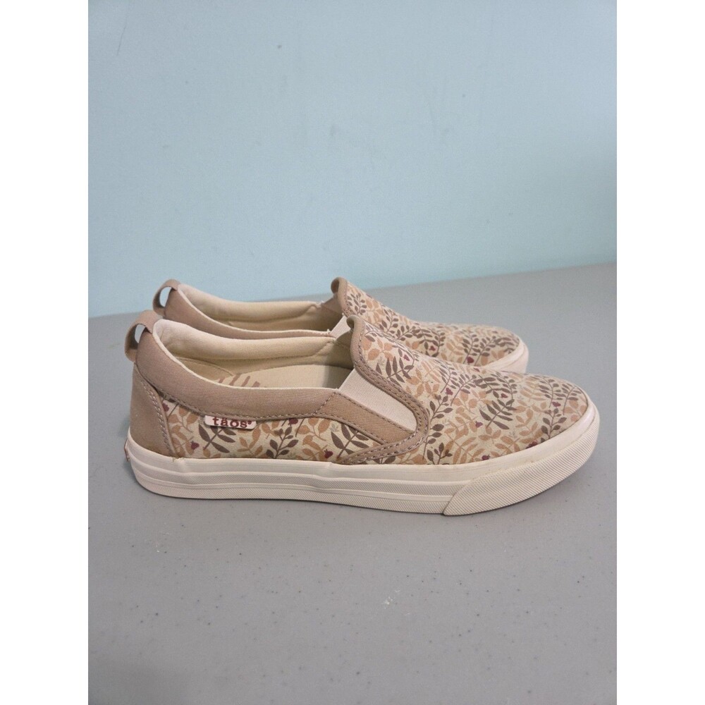 Taos Rubber Soul Slip On Sneaker (women) 8.5 neutral floral prints shoes